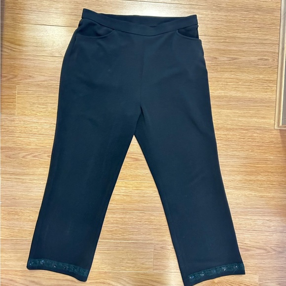 Vintage High Waist Pants with Sparkly Trim Pants - Picture 1 of 6